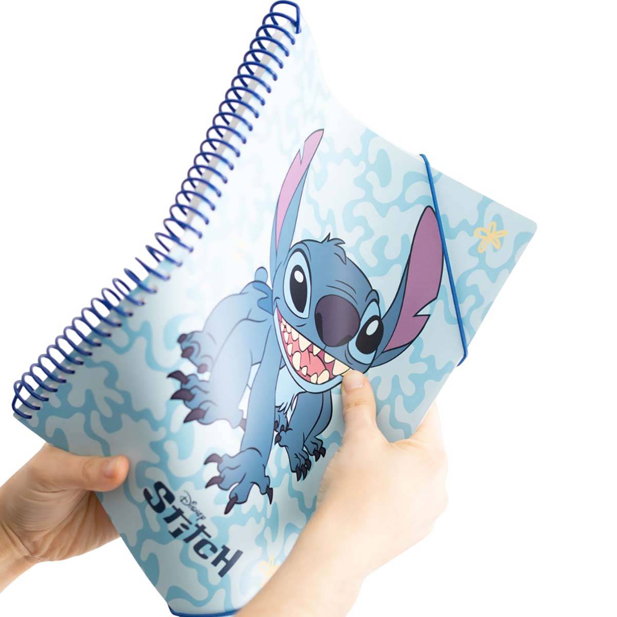 Classeur A4 Stitch Spirale avec 30 Pochettes Fermeture Élastique-4