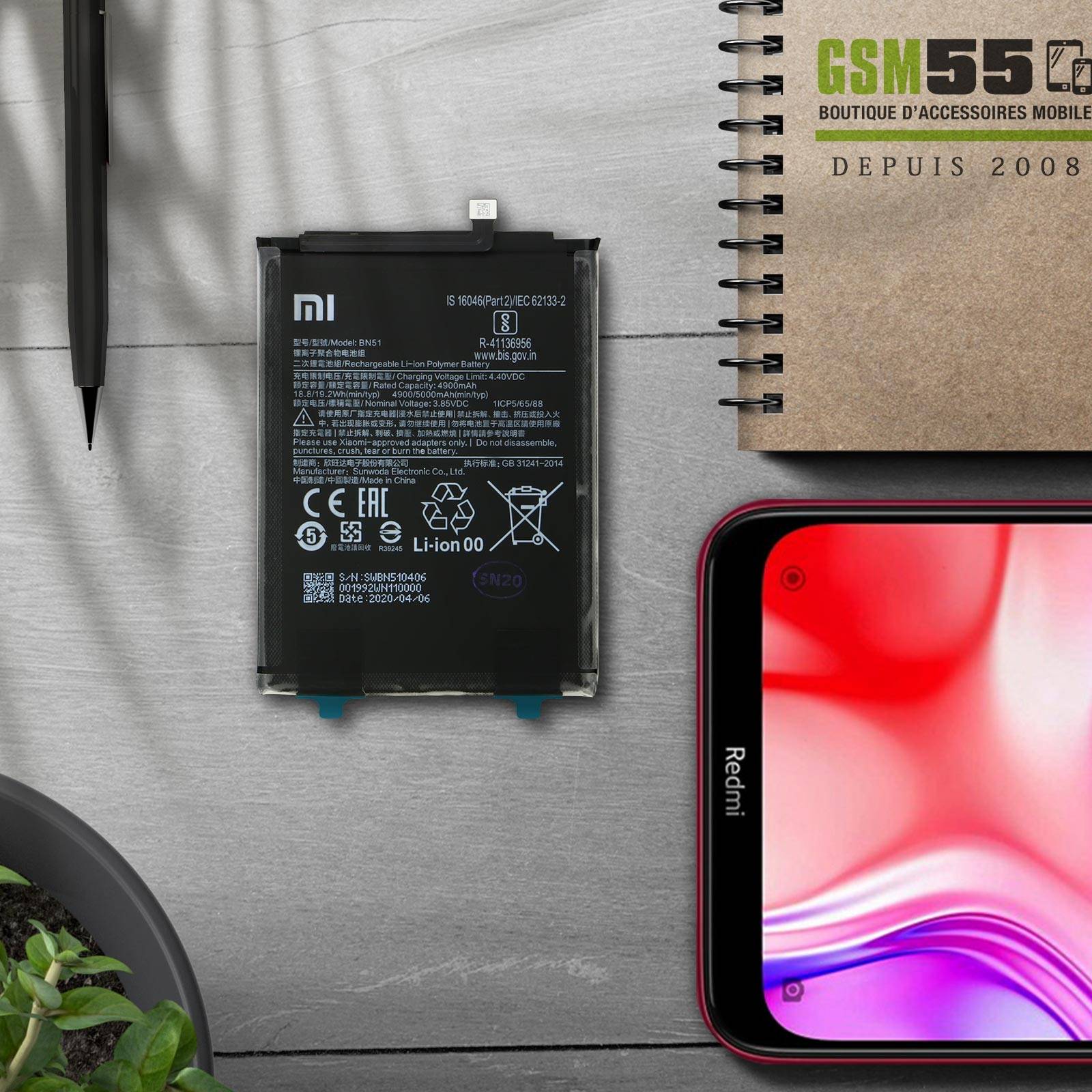 Batterie pour Xiaomi Redmi 8 / 8A 4900mAh BN51 Service Pack-2