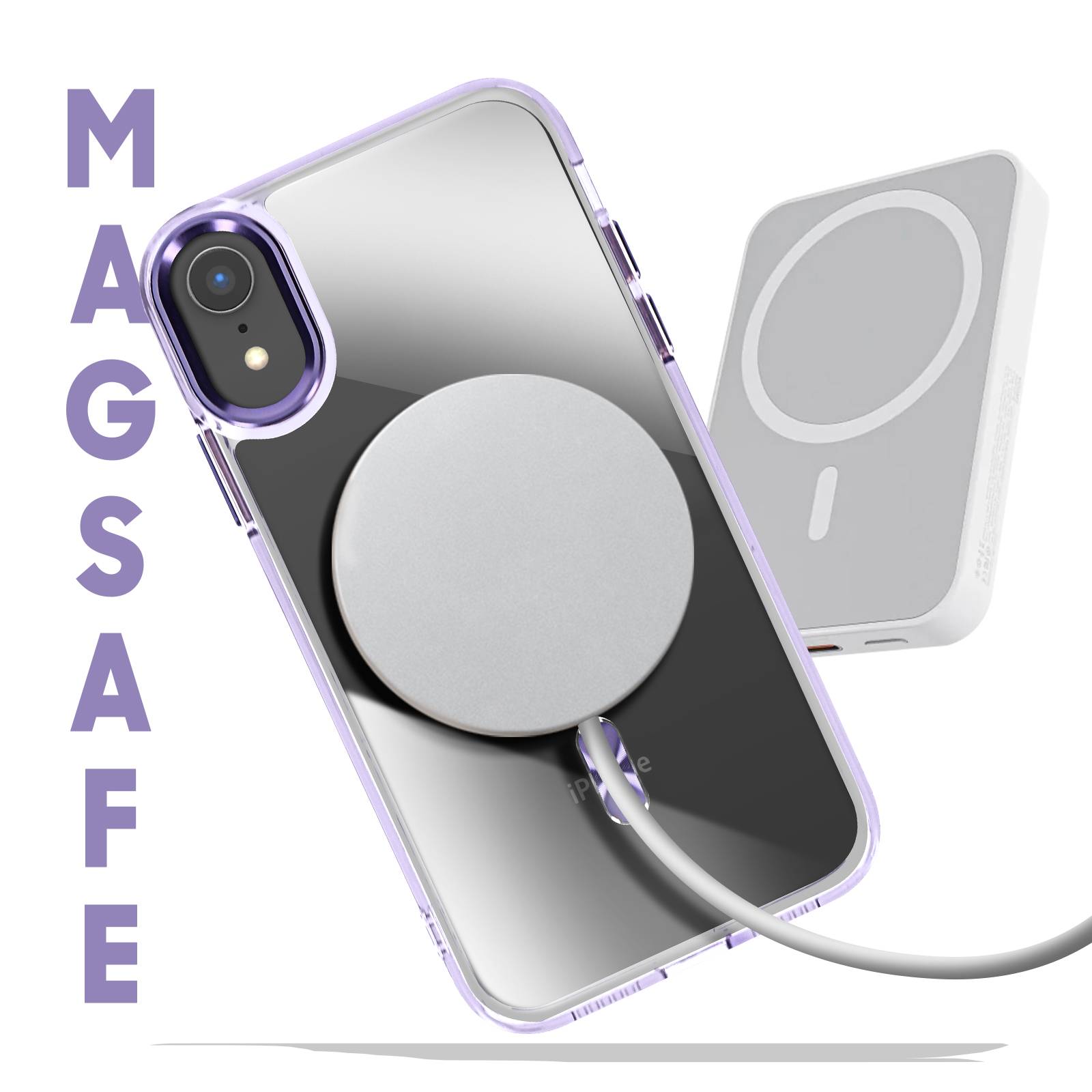 Coque MagSafe pour iPhone XR Dos Cristal Color-2