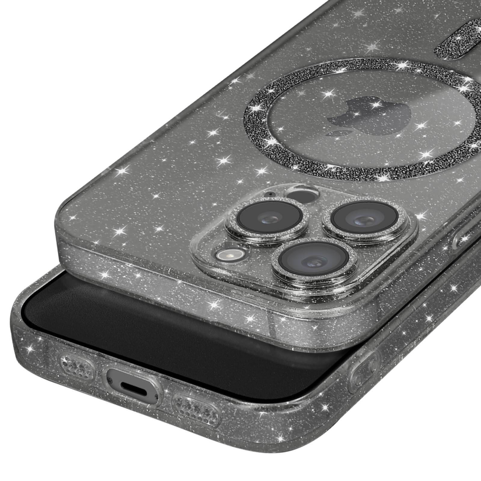 Coque MagSafe pour iPhone 15 Pro Silicone Pailleté-2