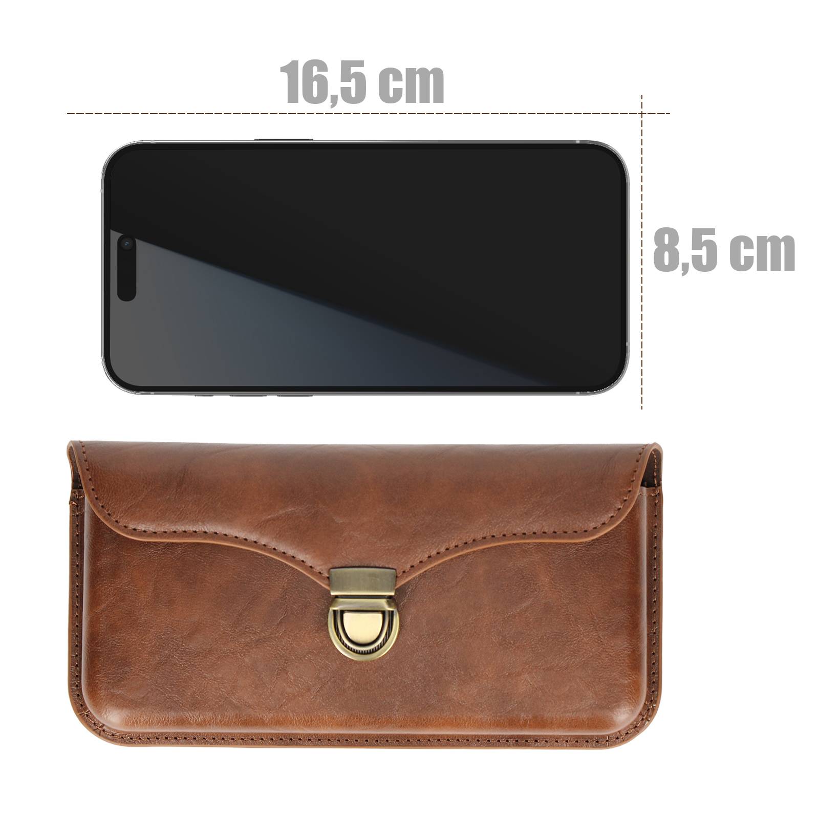 Étui Ceinture Horizontal pour Smartphone 6.7 pouces Clip et Passants-2