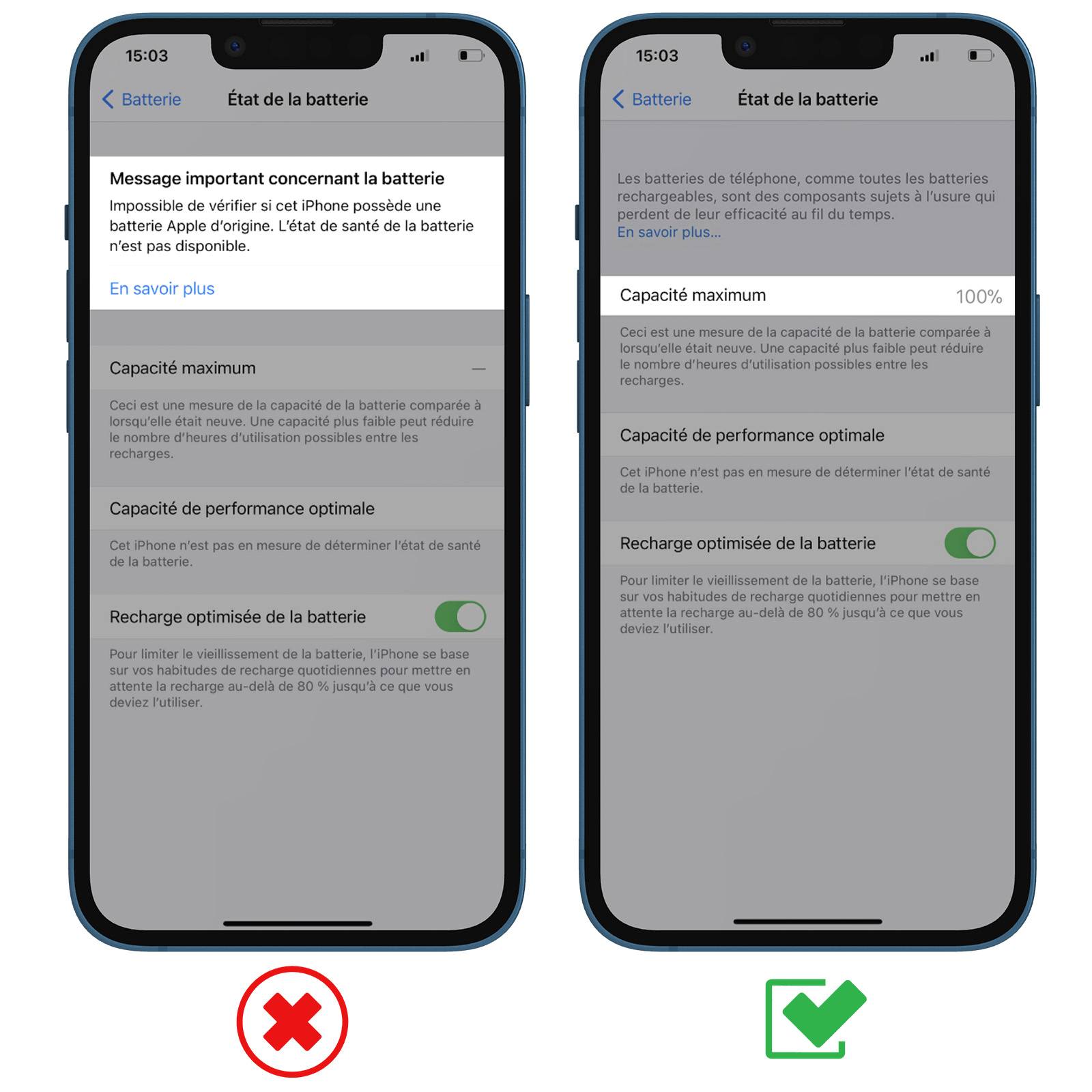 Batterie Sans BMS pour iPhone 13 Capacité 3227mAh-2