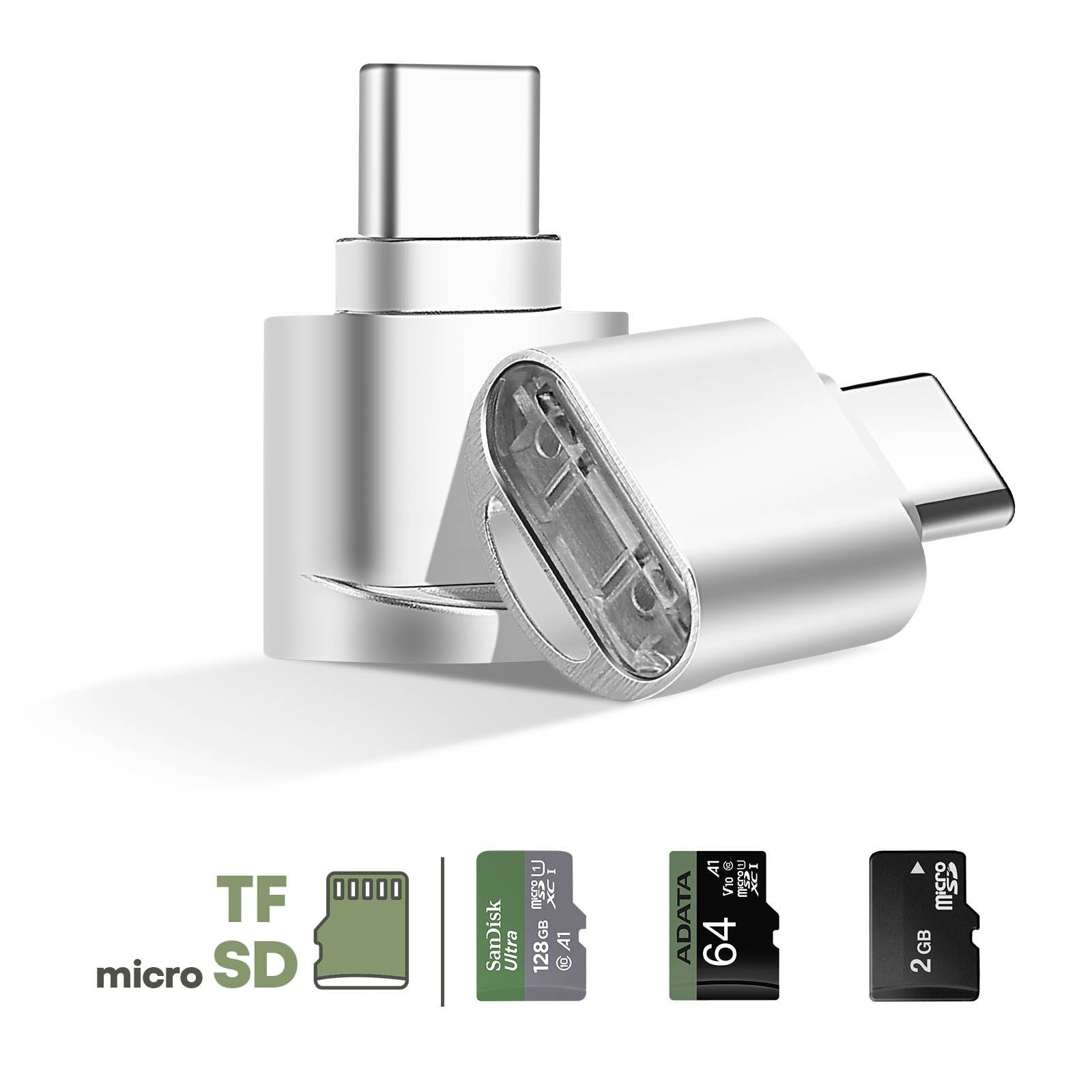 Mini Lecteur Carte micro SD / TF, Adaptateur USB-C 3.1-2