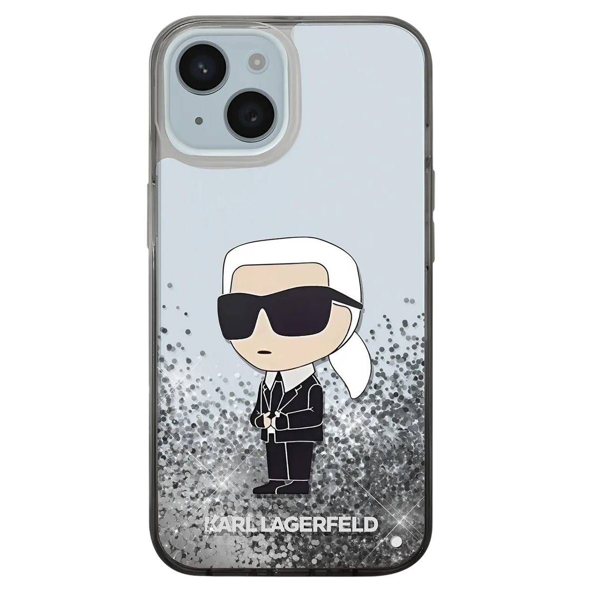 Coque pour Apple iPhone 15 Plus Glitter Ikonik Paillettes flottantes-1