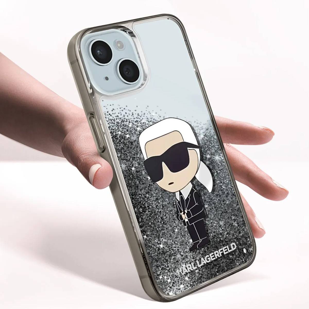 Coque pour Apple iPhone 15 Plus Glitter Ikonik Paillettes flottantes-2