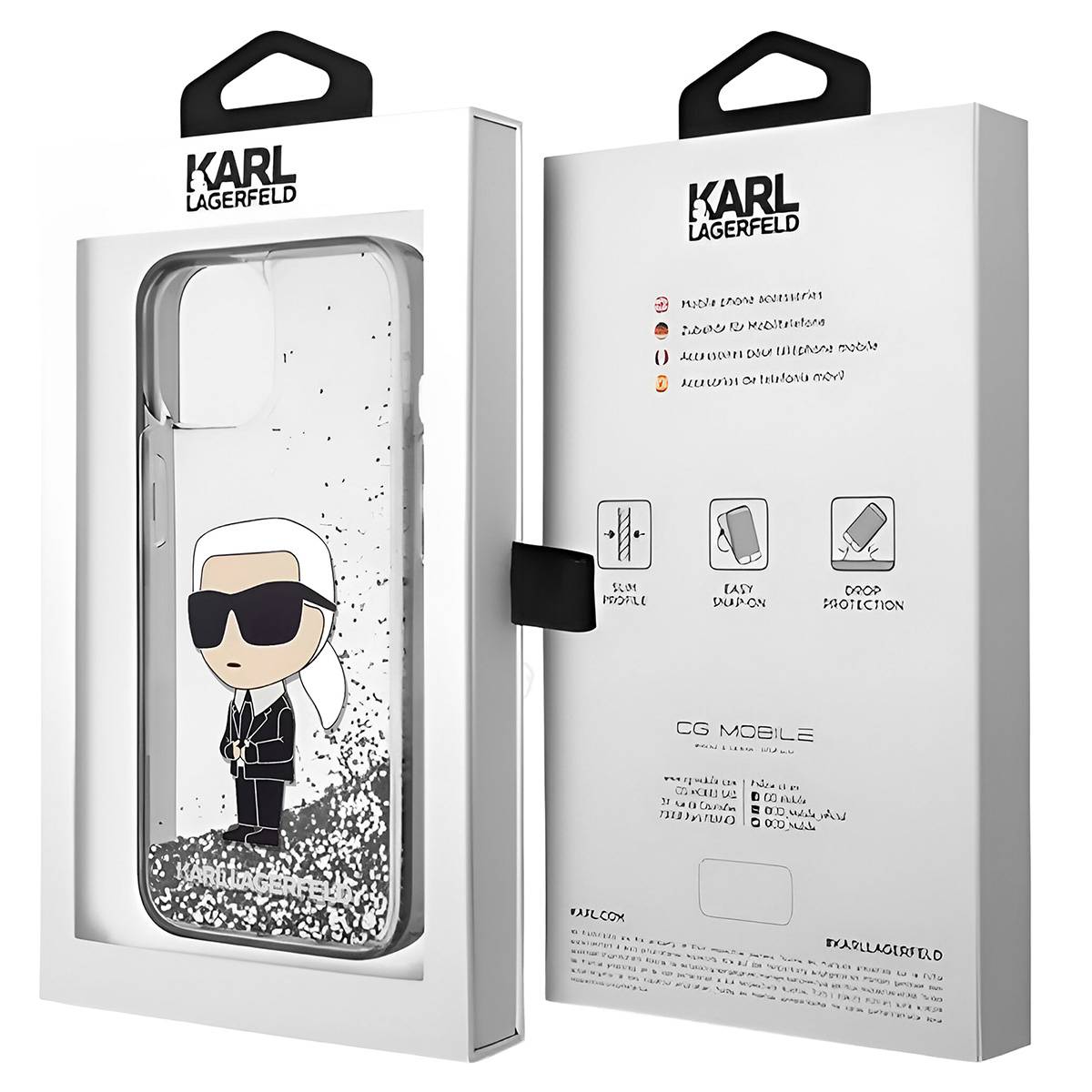 Coque pour Apple iPhone 15 Plus Glitter Ikonik Paillettes flottantes-4