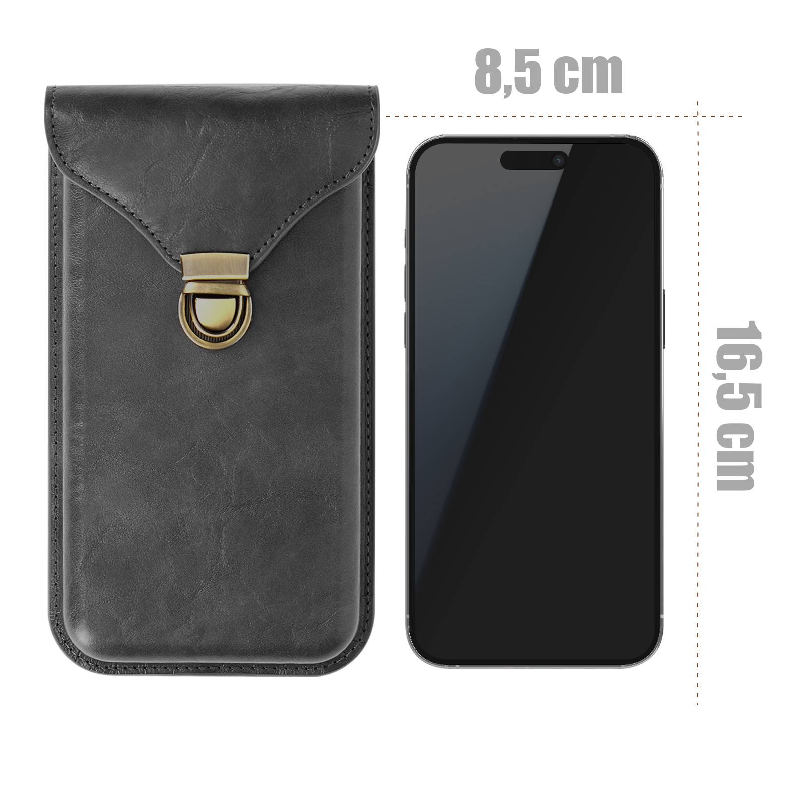 Étui Ceinture Vertical pour Smartphone 6.7 pouces Porte carte Clip-2