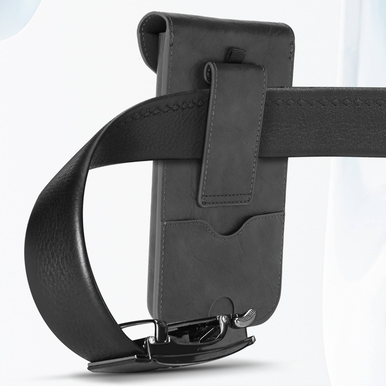 Étui Ceinture Vertical pour Smartphone 6.7 pouces Porte carte Clip-4