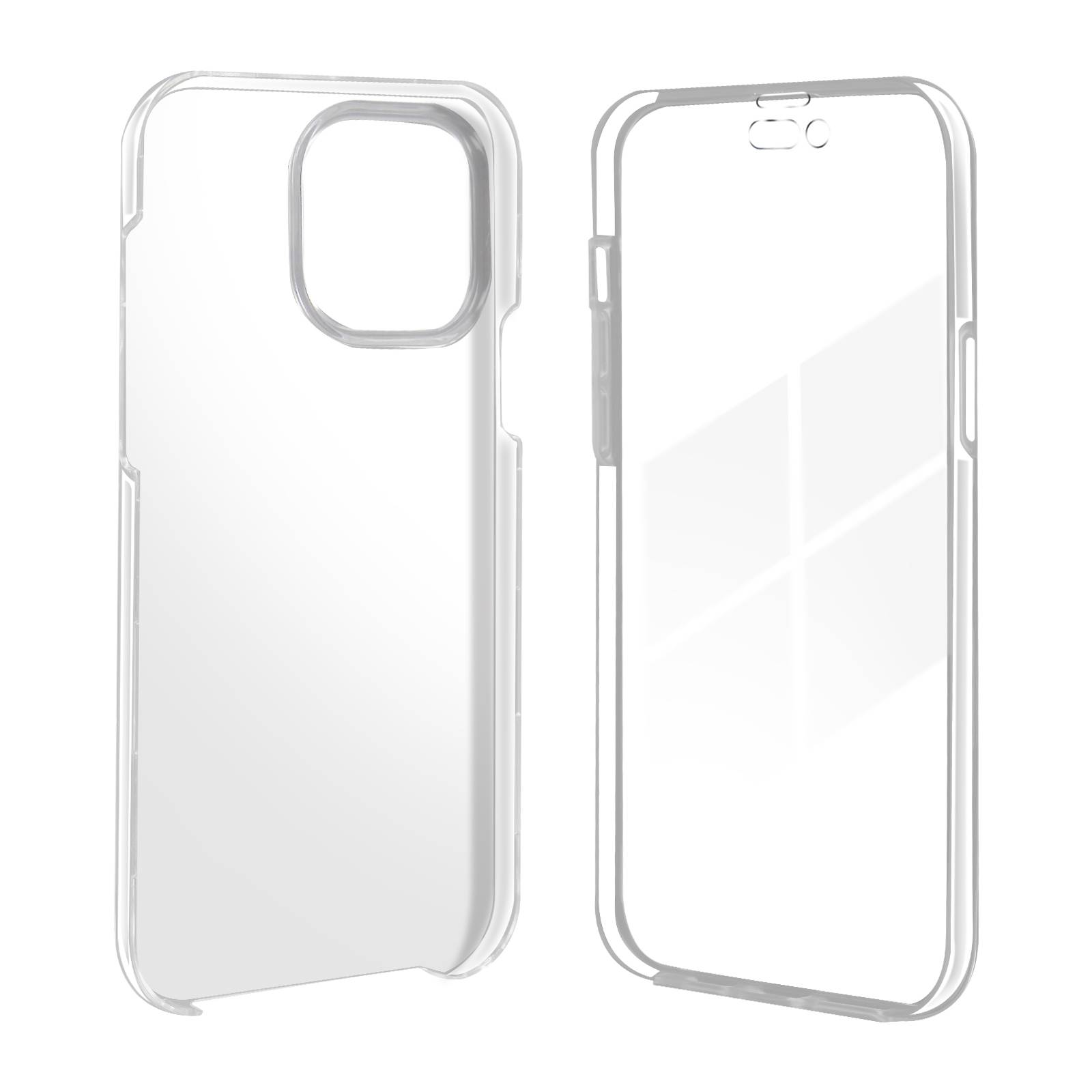 Coque Intégrale pour iPhone 15 Pro Max Arrière Rigide et Avant Souple-1