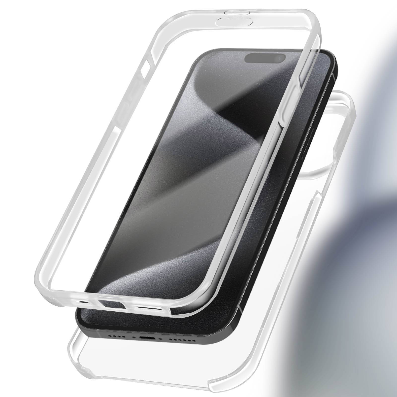 Coque Intégrale pour iPhone 15 Pro Max Arrière Rigide et Avant Souple-3