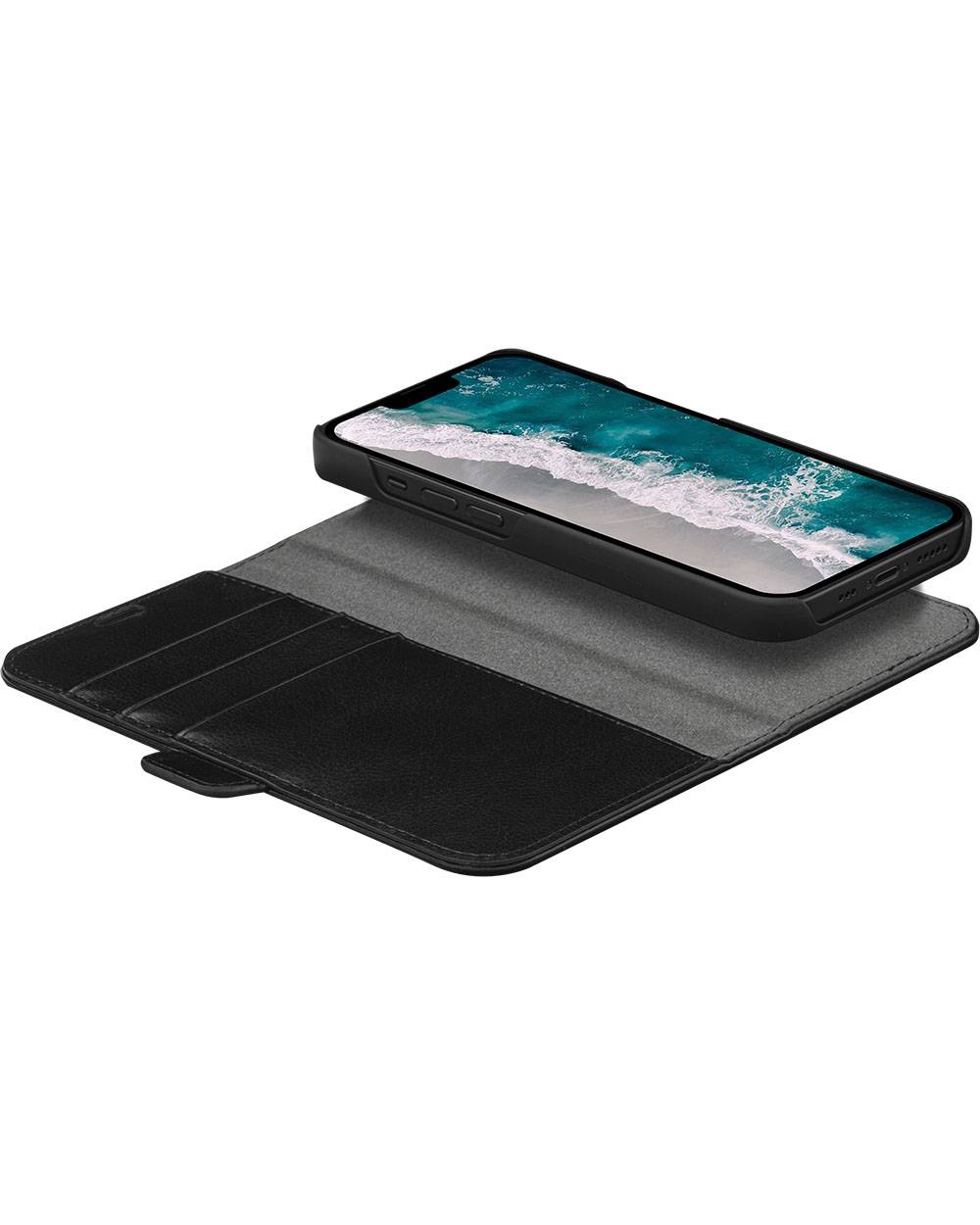 Étui pour iPhone 14 Folio 2 en 1 Modèle Stockholm en Cuir avec Porte-Cartes-1