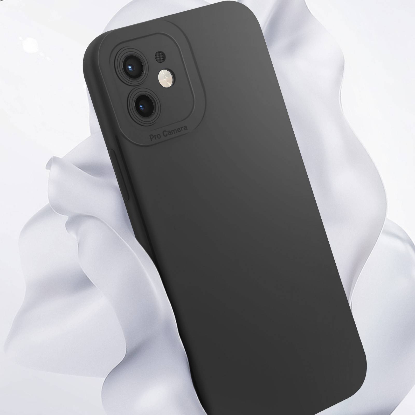 Coque pour iPhone 12 Silicone Mat Protection Caméra-3