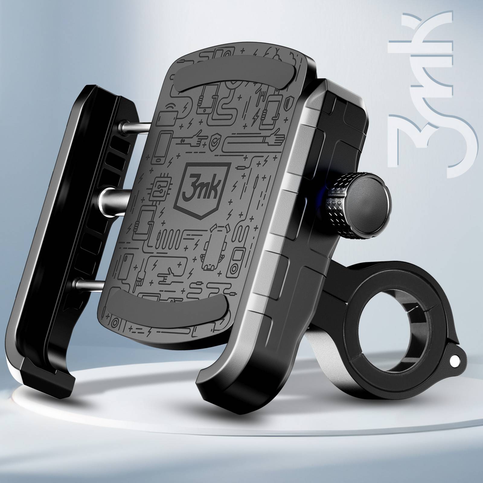 Support Smartphone Vélo 3mk ajustable Noir-4