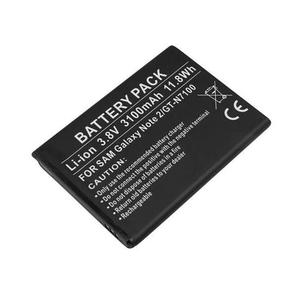 Batterie Samsung Galaxy Note II GT-N7100 Li-ion 3.8V 3100mAh 11.8Wh