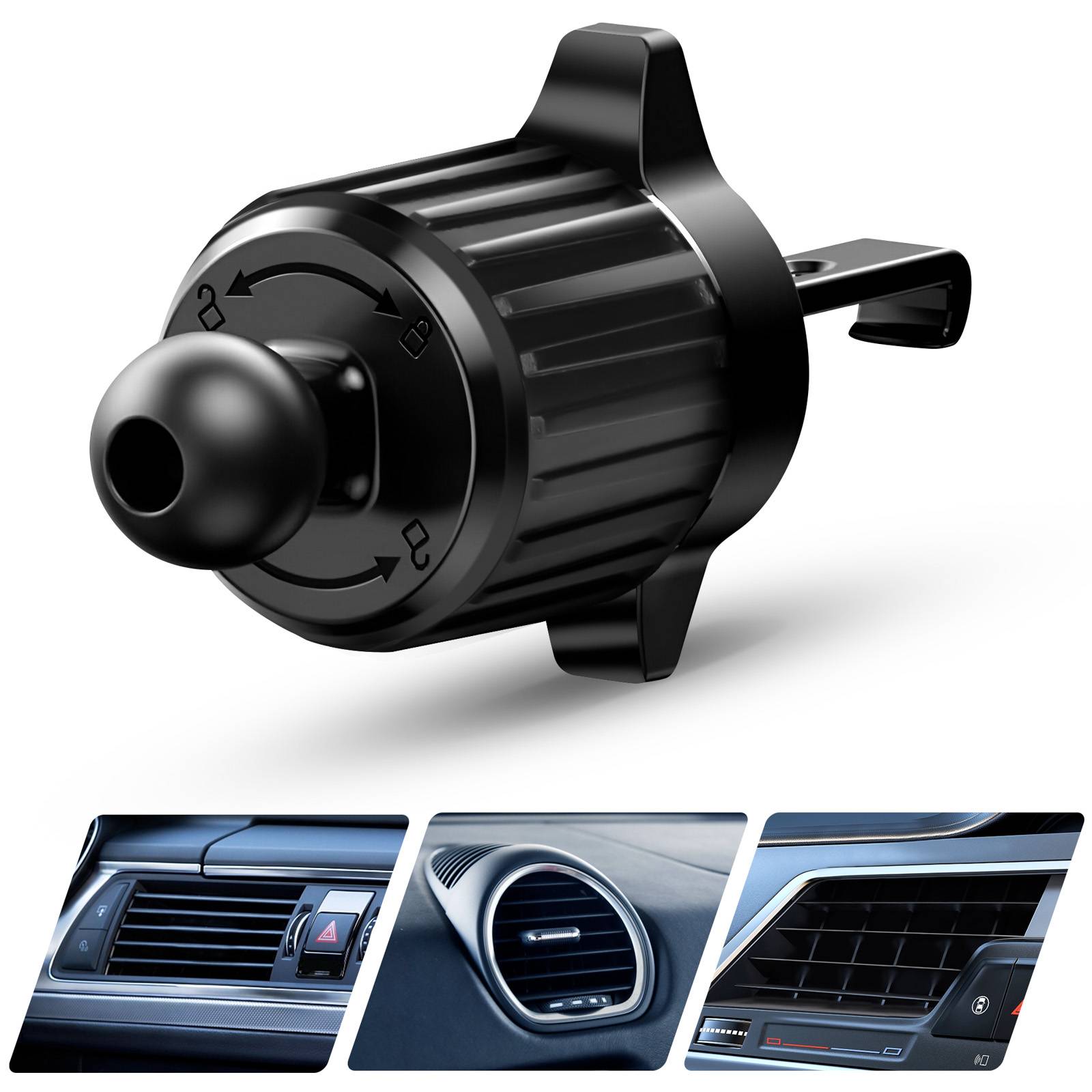Support Voiture MagSafe Grille de Ventilation Tableau de Bord Rotatif-3
