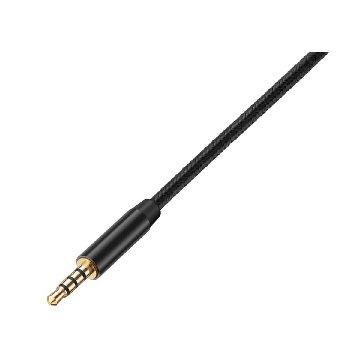 Câble Audio 3,5mm avec Connecteurs Plaqués Or en Nylon Tressé 5m-1