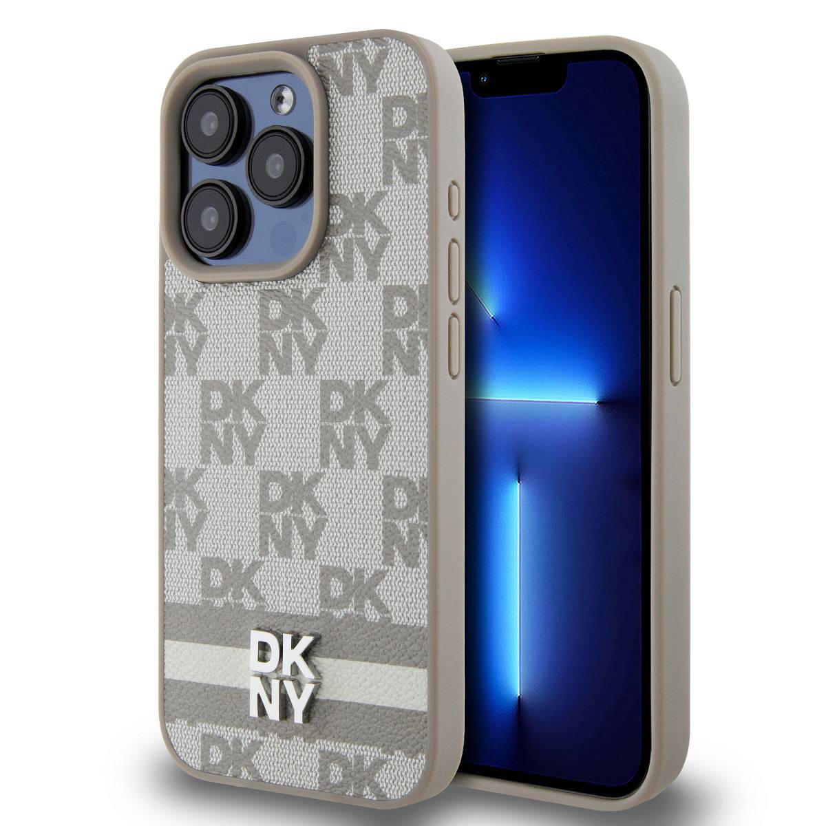 Coque pour iPhone 13 Pro Élégante avec Motifs à Carreaux et à Rayures-3