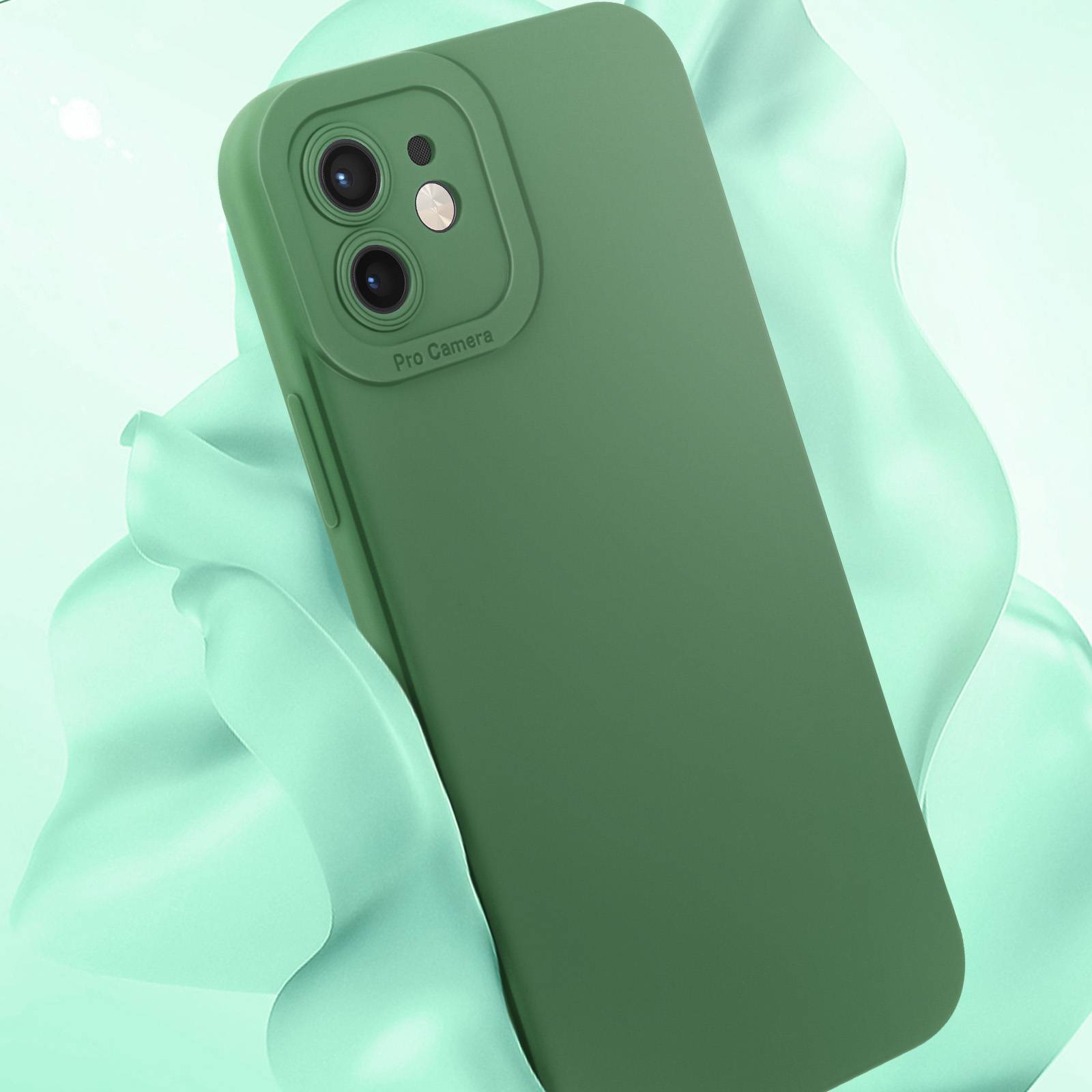 Coque pour iPhone 12 Silicone Mat Protection Caméra-3