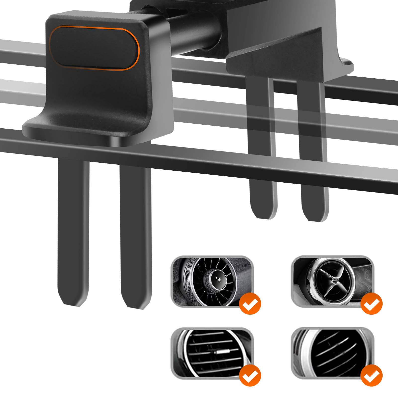 Support Voiture MagSafe pour Smartphone, Grille Aération ronde-3