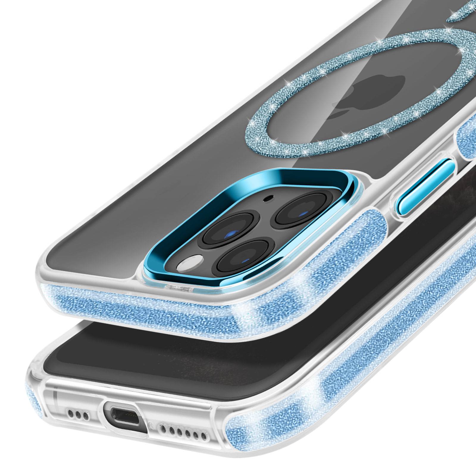 Coque MagSafe pour iPhone 11 Pro Silicone Pailleté-4