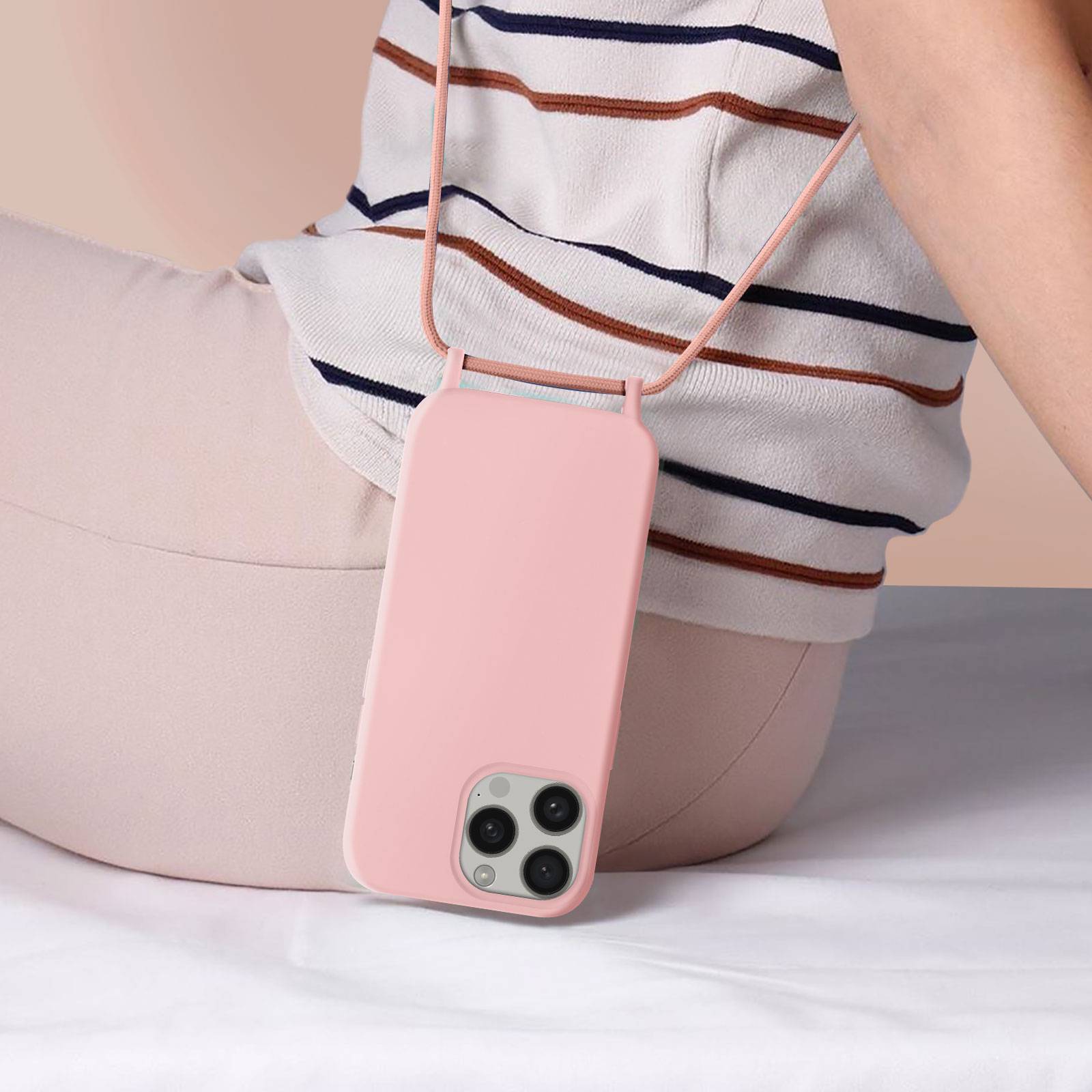 Coque Cordon pour iPhone 15 Pro Lanière Tour du Cou 80cm série Corda-2