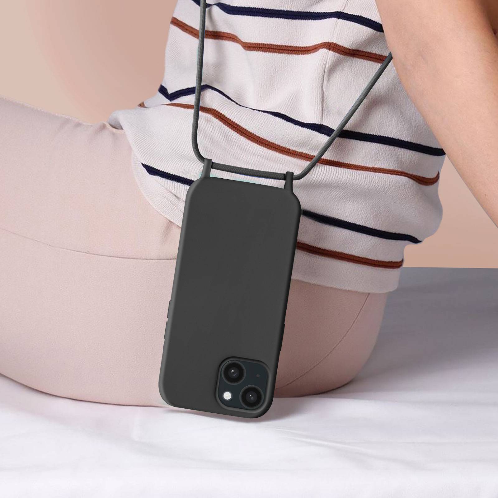 Coque Cordon pour iPhone 15 Lanière Tour du Cou 80cm série Corda-2