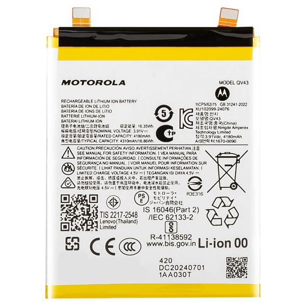 Batterie interne pour Motorola Edge 50 Neo 4310mAh QV43 Original