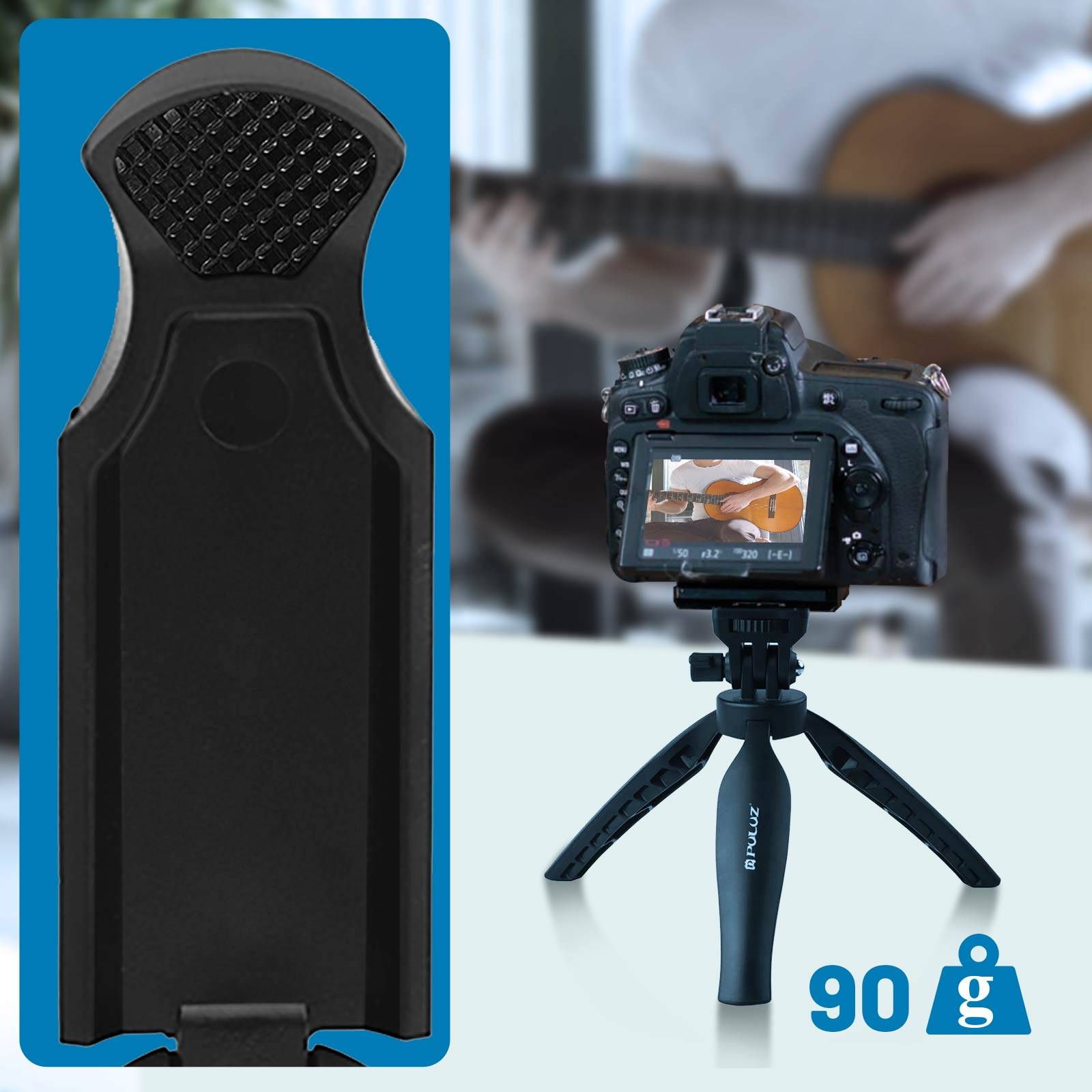 Trépied Smartphone Accroche flash et micro Angle 180° Antidérapant-2
