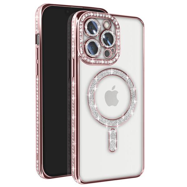 Coque Diamant pour iPhone 13 Pro MagSafe Contour Strass