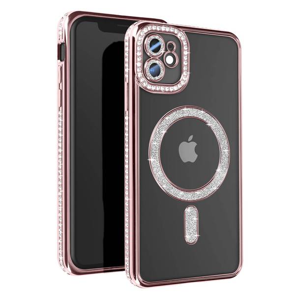 Coque Diamant pour iPhone 11 Protection MagSafe Contour Strass
