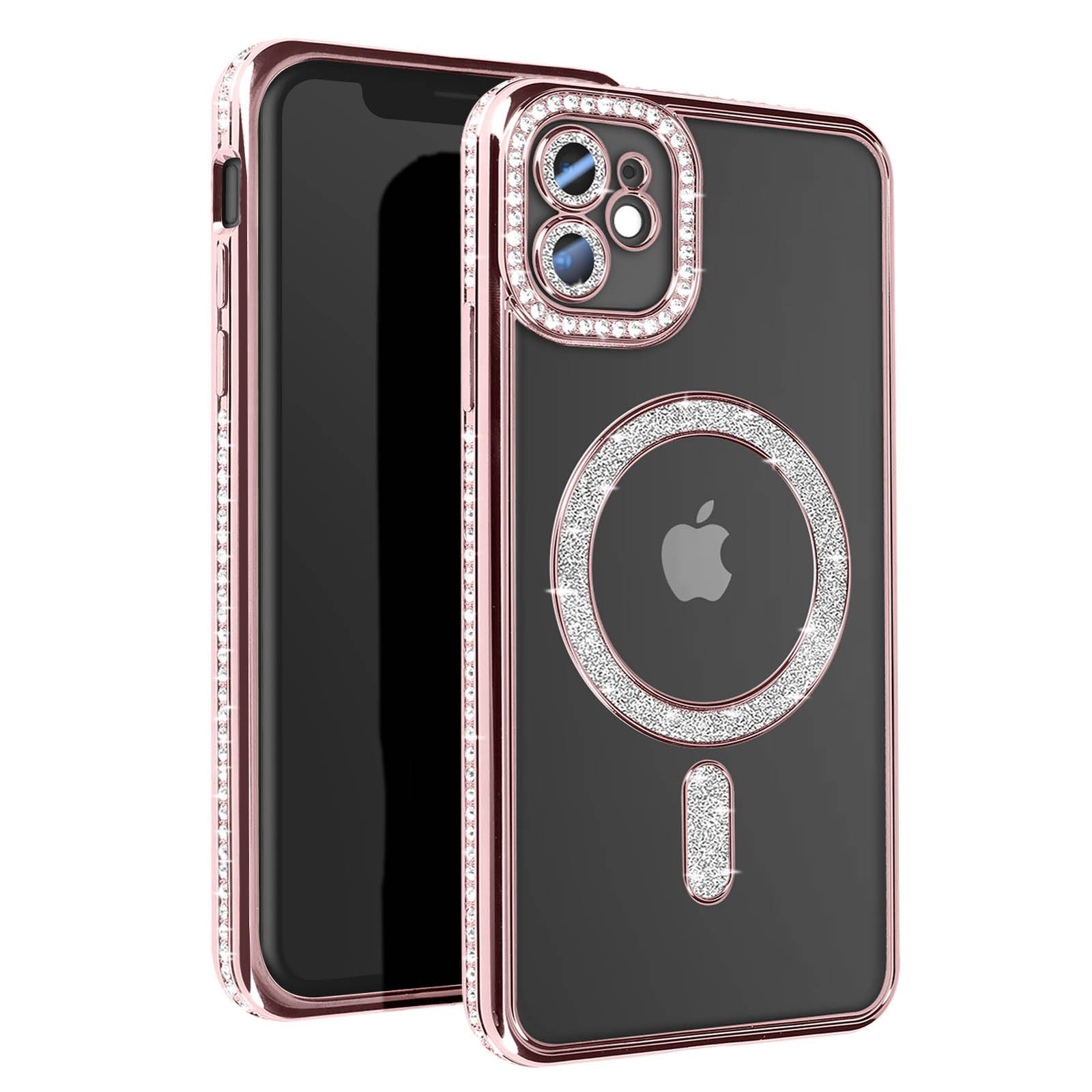 Coque Diamant pour iPhone 11 Protection MagSafe Contour Strass-0