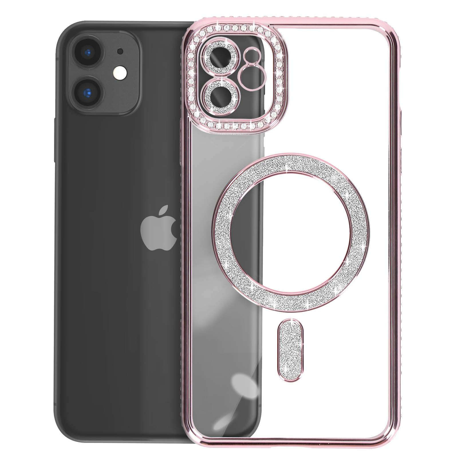 Coque Diamant pour iPhone 11 Protection MagSafe Contour Strass-1