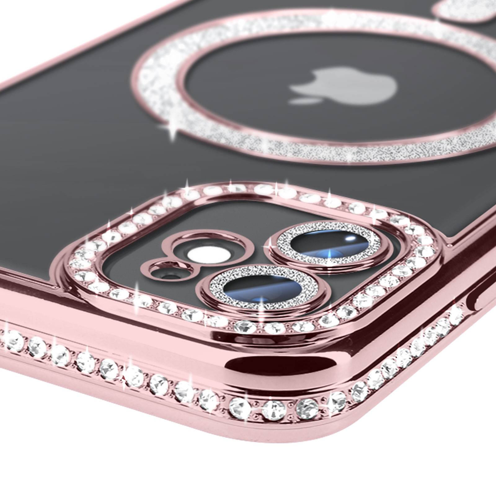Coque Diamant pour iPhone 11 Protection MagSafe Contour Strass-2