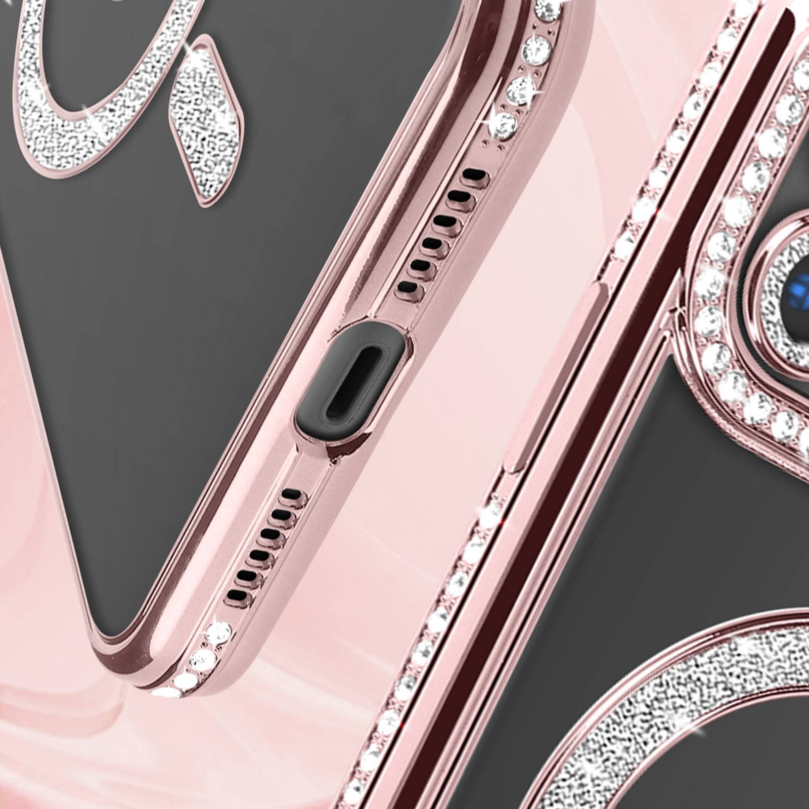 Coque Diamant pour iPhone 11 Protection MagSafe Contour Strass-3