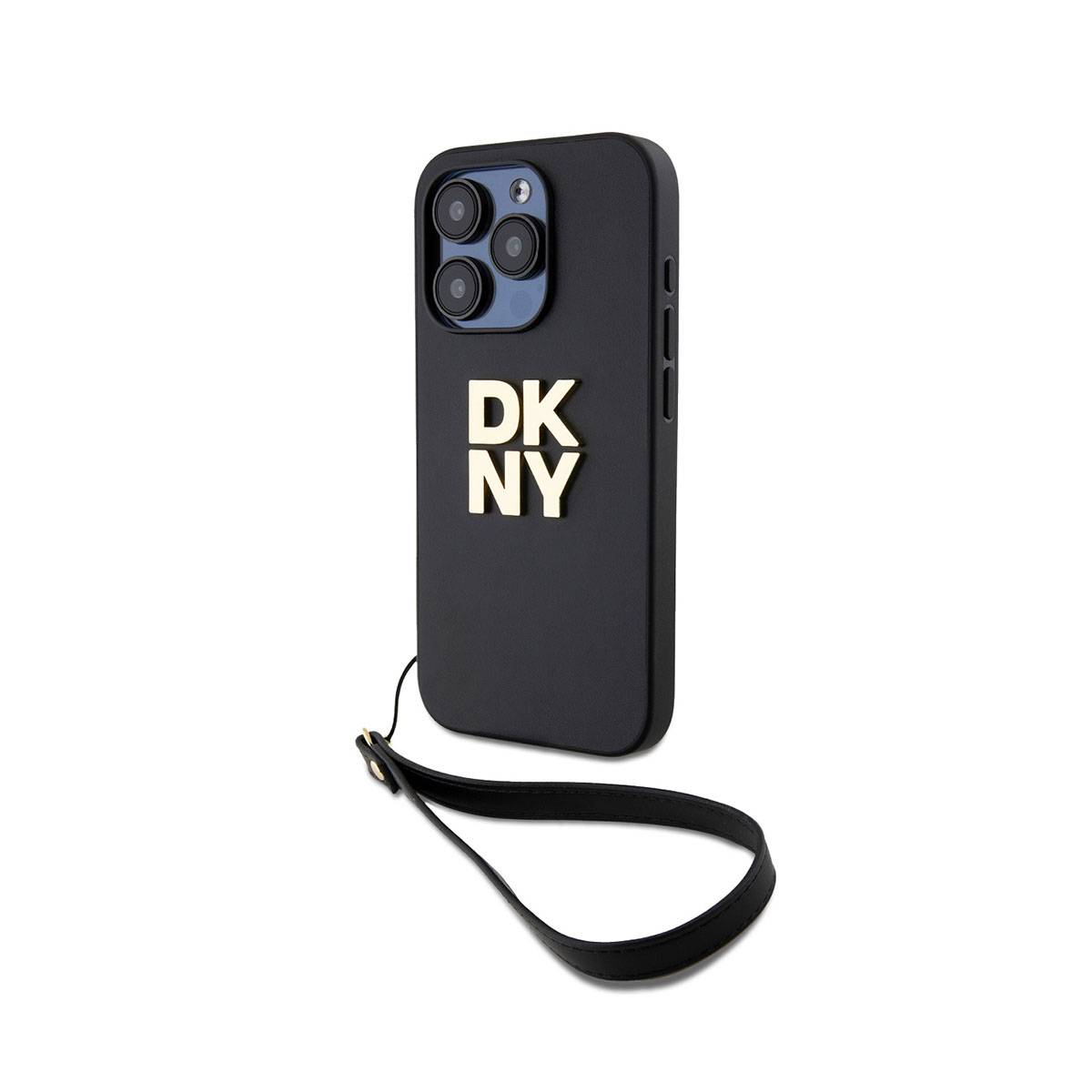 Coque pour Apple iPhone 14 Pro avec Logo Métallisé et Sangle de Poignet-1