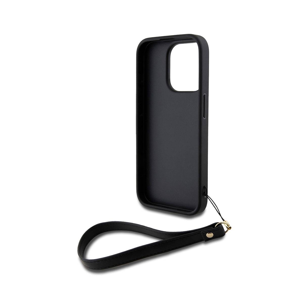 Coque pour Apple iPhone 14 Pro avec Logo Métallisé et Sangle de Poignet-3