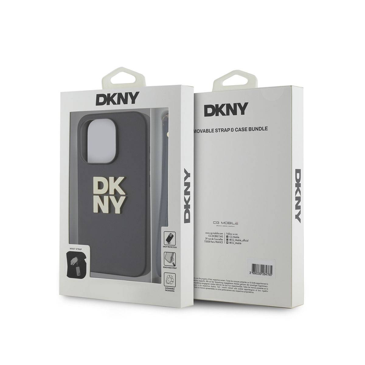 Coque pour Apple iPhone 14 Pro avec Logo Métallisé et Sangle de Poignet-4