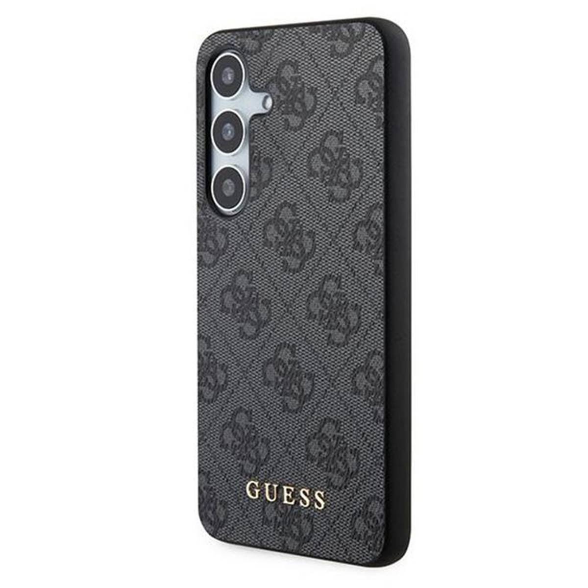 Coque pour Galaxy S24 Effet Saffiano avec Motif 4G et Logo en Métal-2