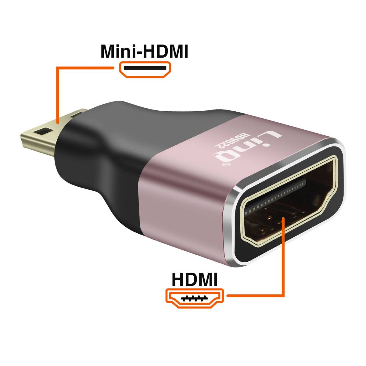 Adaptateur Vidéo 8K UHD HDMI Femelle vers Mini HDMI Mâle-3