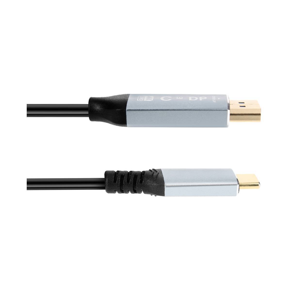 Câble Vidéo DisplayPort vers USB-C 4K 60Hz 1.8m pour PC et Tablette-2
