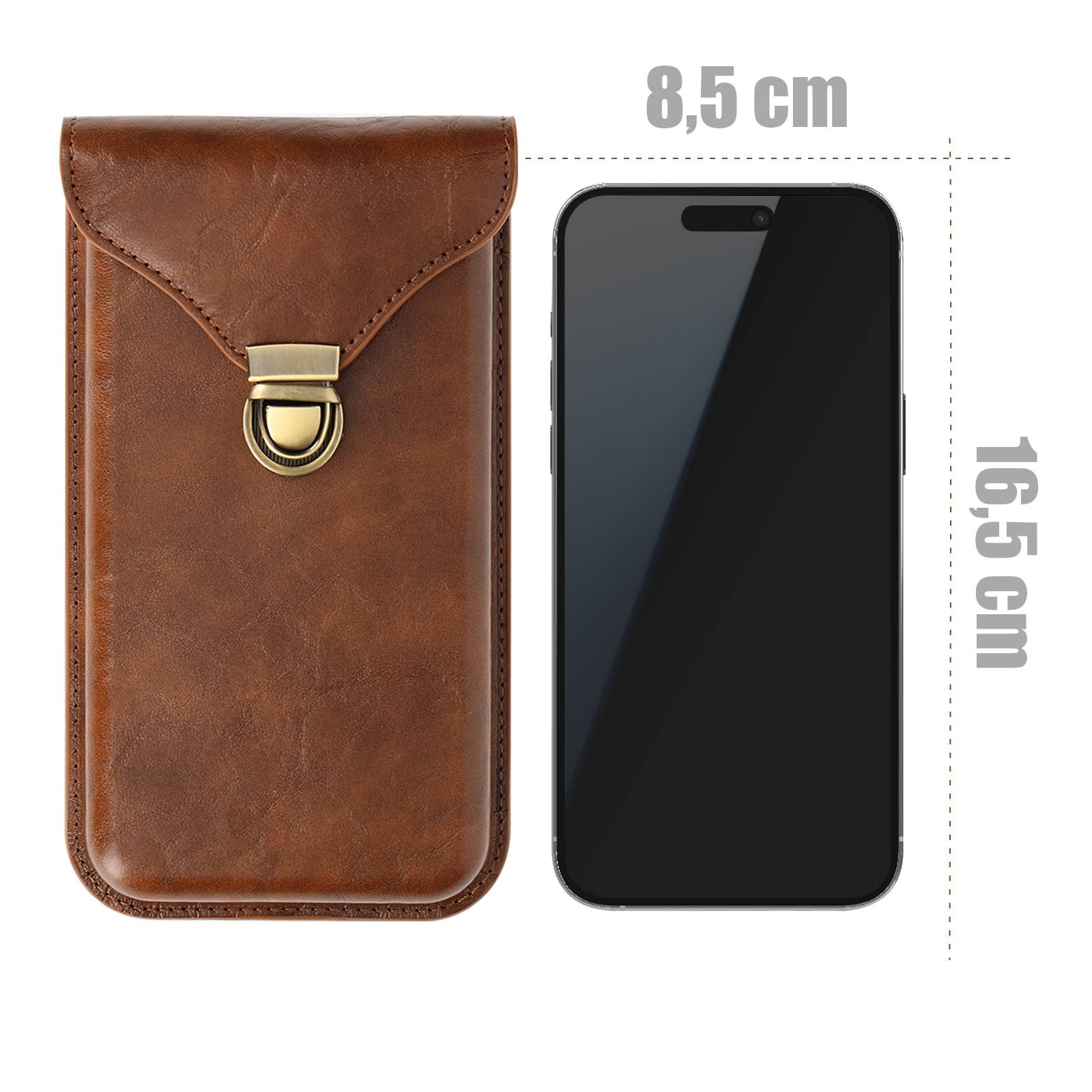 Étui Ceinture Vertical pour Smartphone 6.7 pouces Porte carte Clip-2
