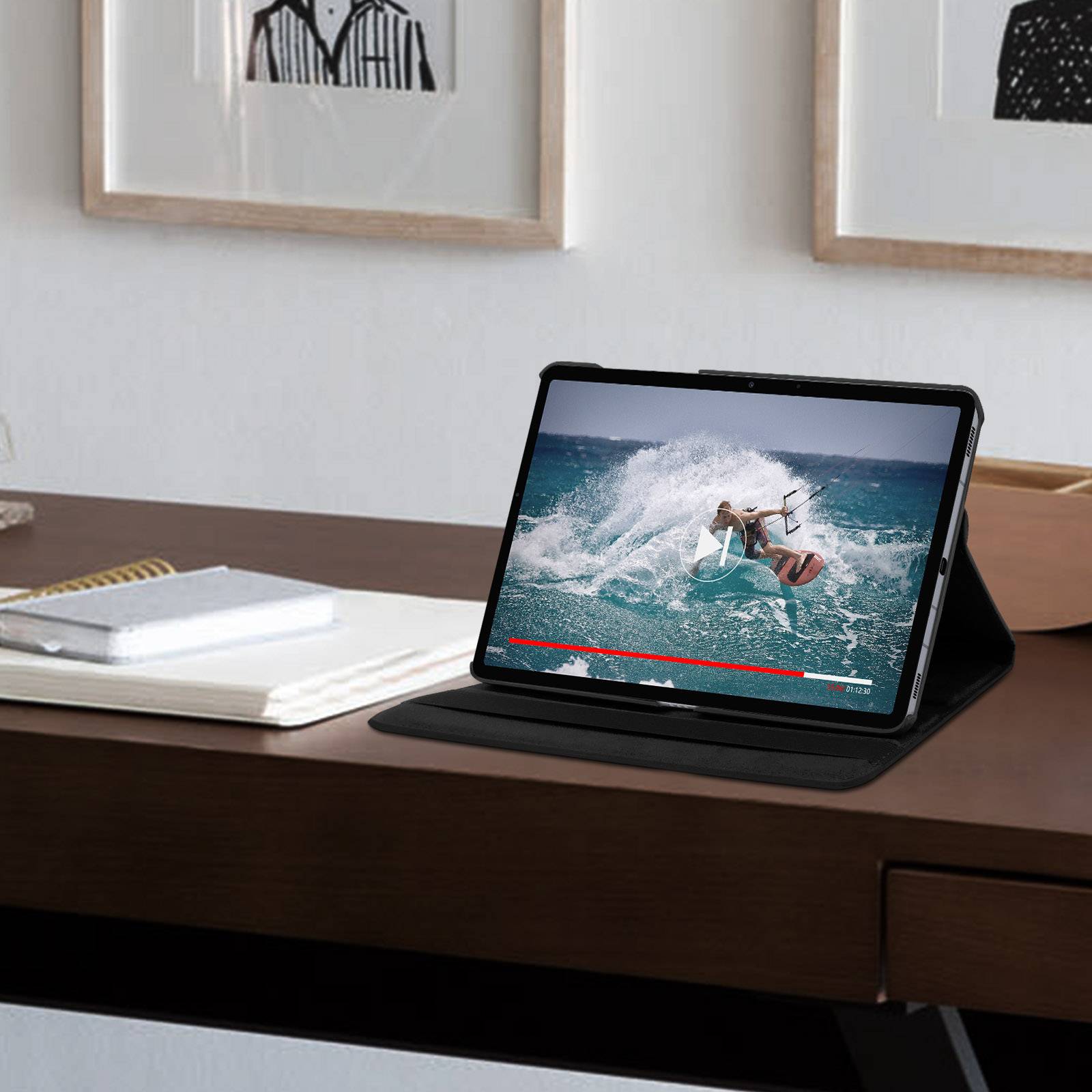 Étui pour Samsung Galaxy Tab S7 11.0 et Tab S8 Fonction Support Rotatif 360°-4