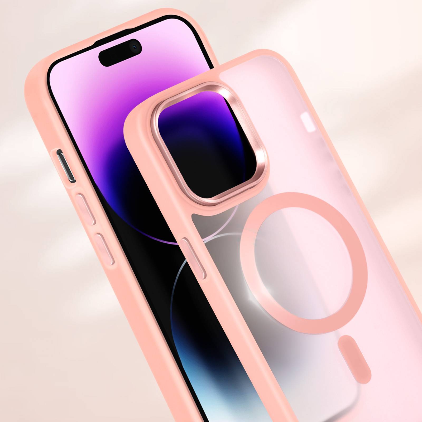 Coque MagSafe pour iPhone 14 Pro Dos Mat Givré Contour-4