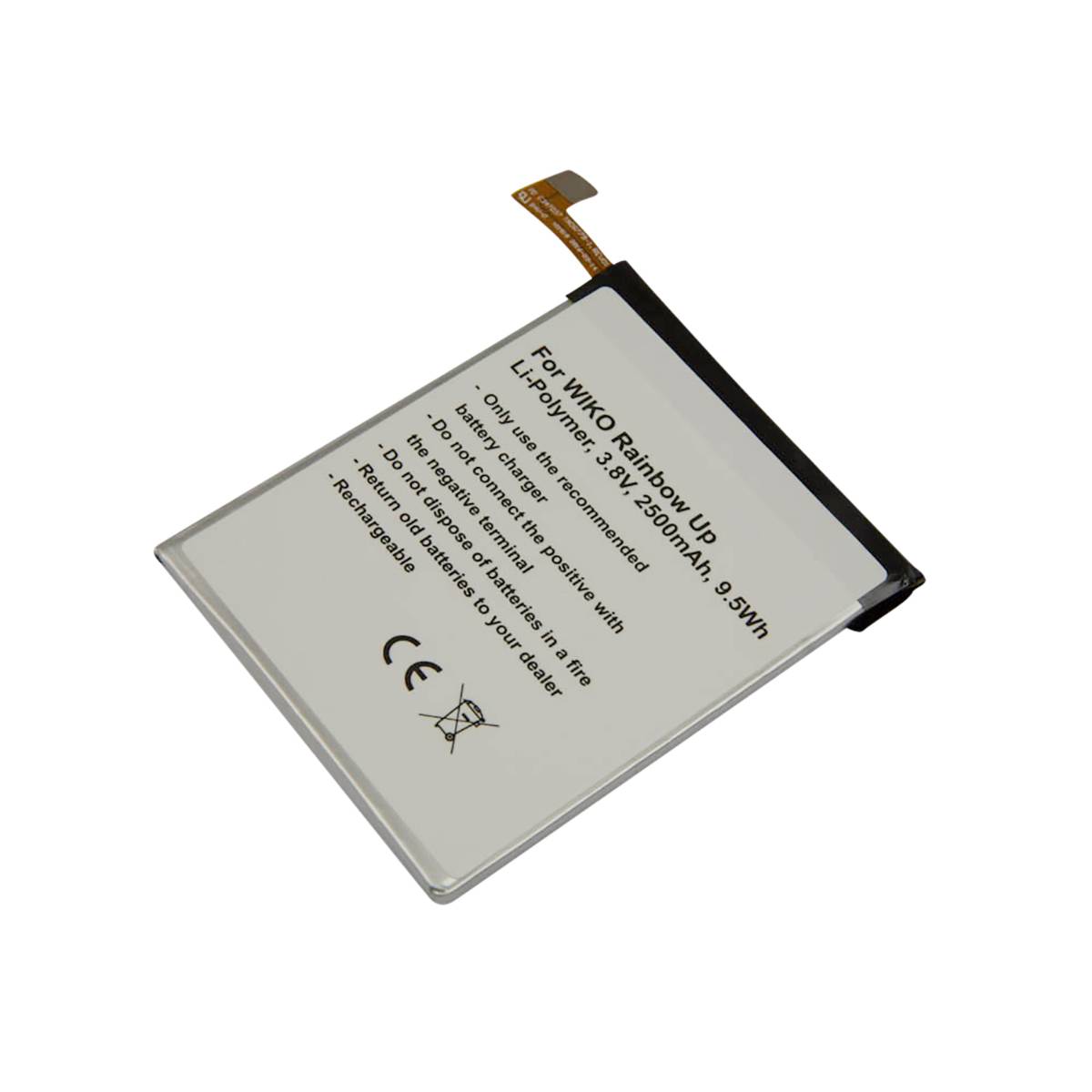 Batterie de Remplacement pour Wiko Rainbow Up Li-Polymer 3,8V 2500mAh 9,5Wh-0
