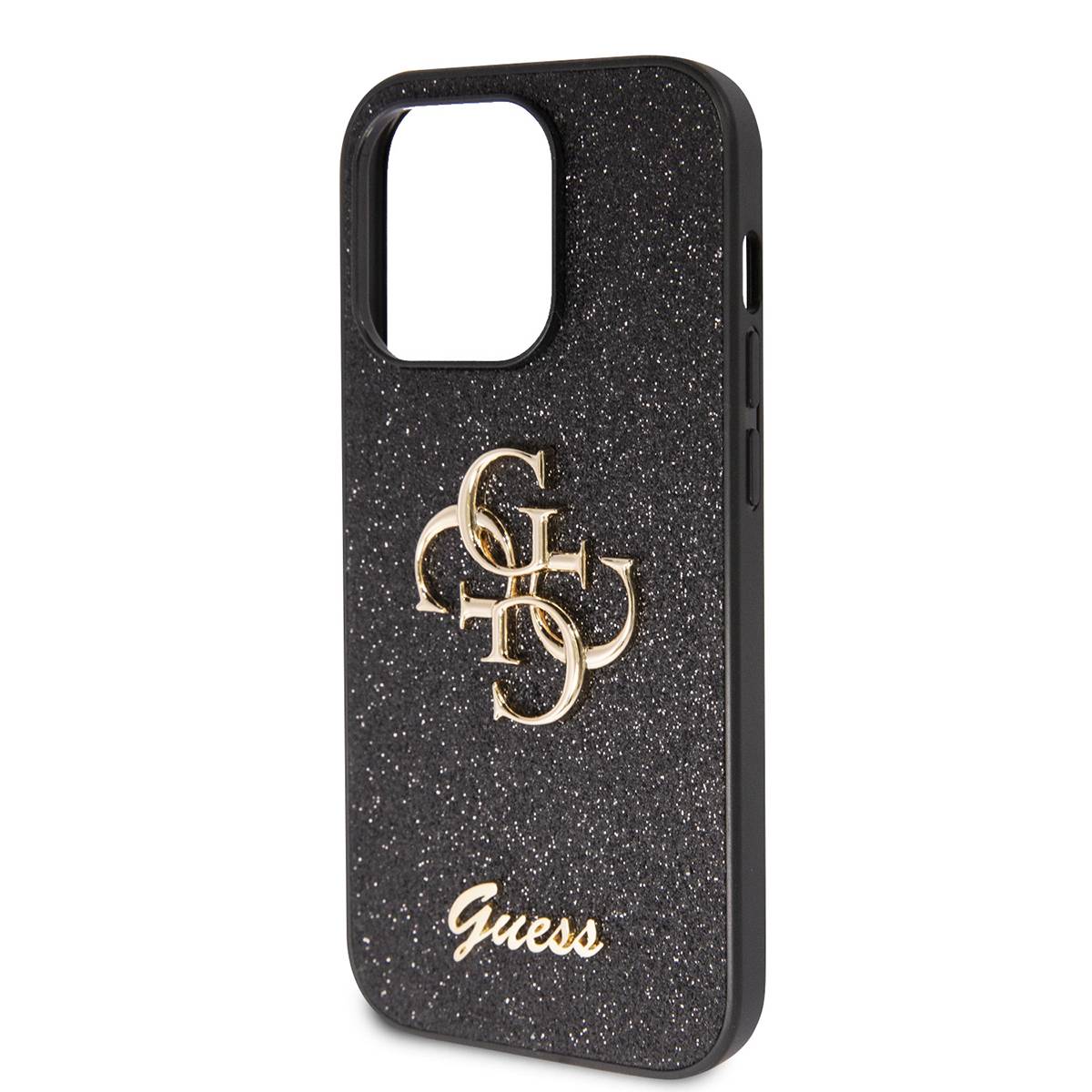 Coque pour iPhone 15 Pro Max Paillettes avec Logo en Métal-2