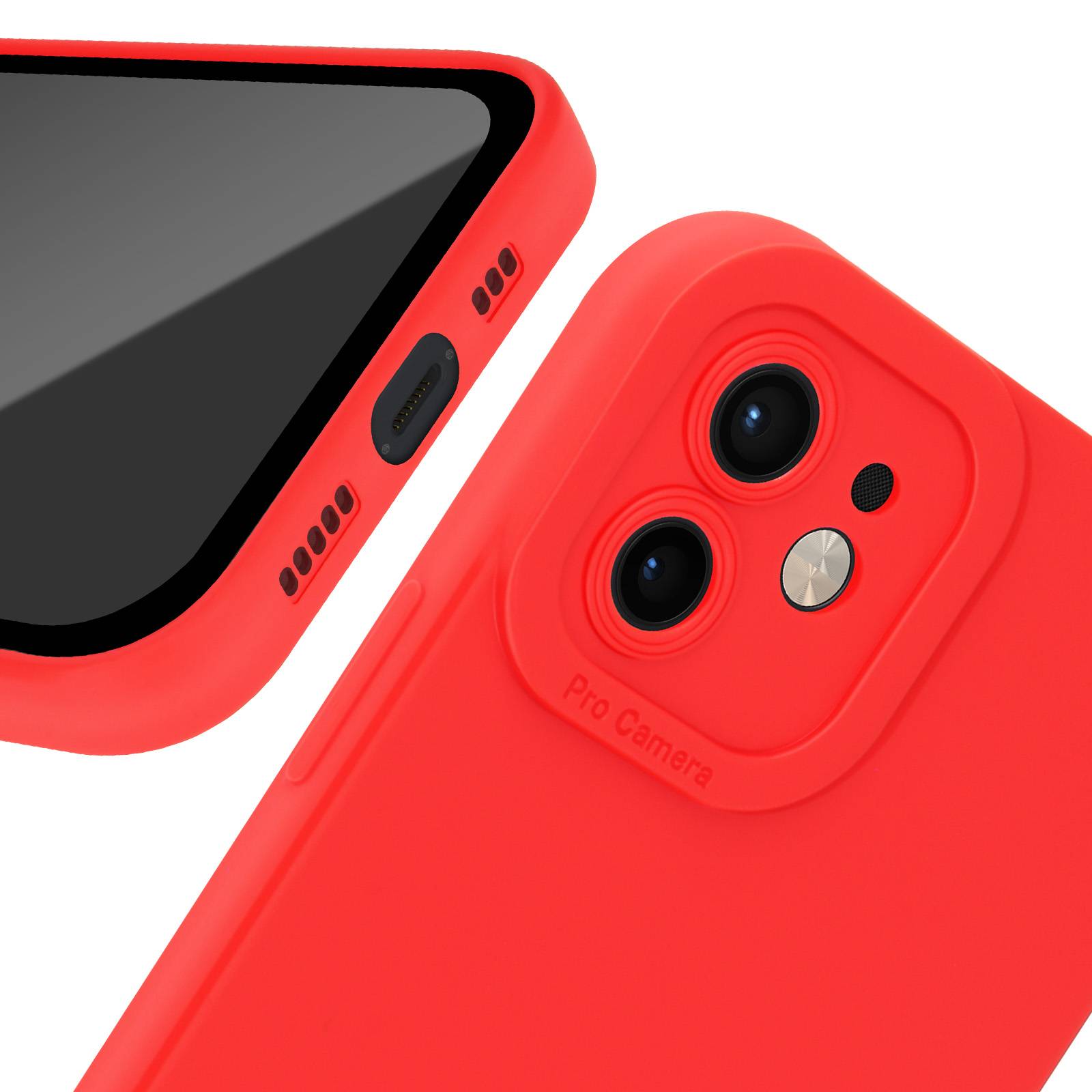 Coque pour iPhone 12 Silicone Mat Protection Caméra-4