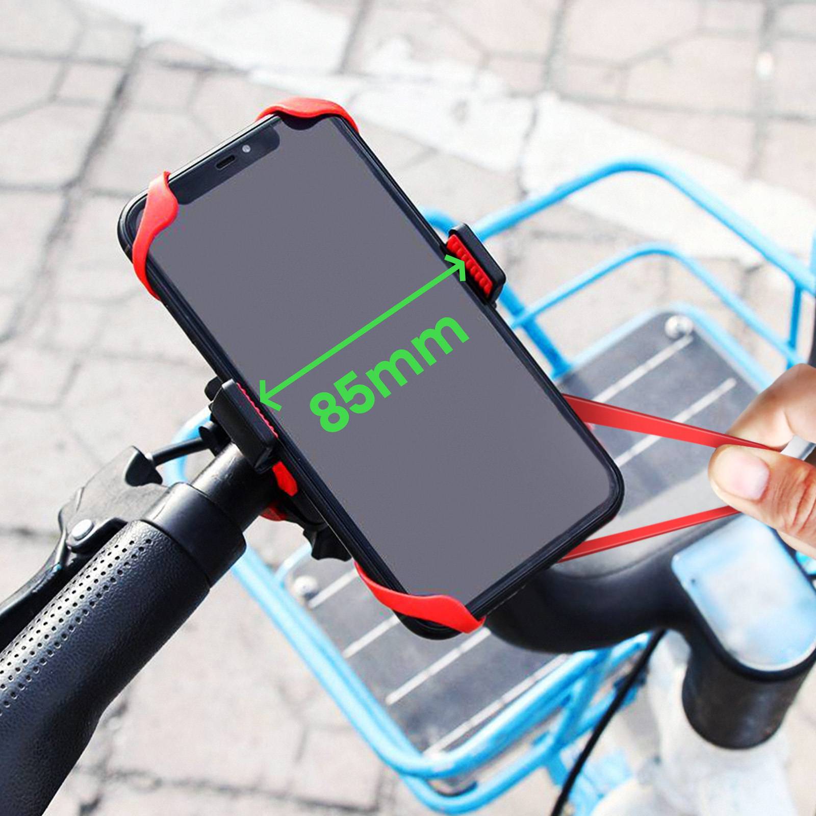 Support Vélo Moto pour Smartphone Grip Extensible et Silicone Rotatif-4