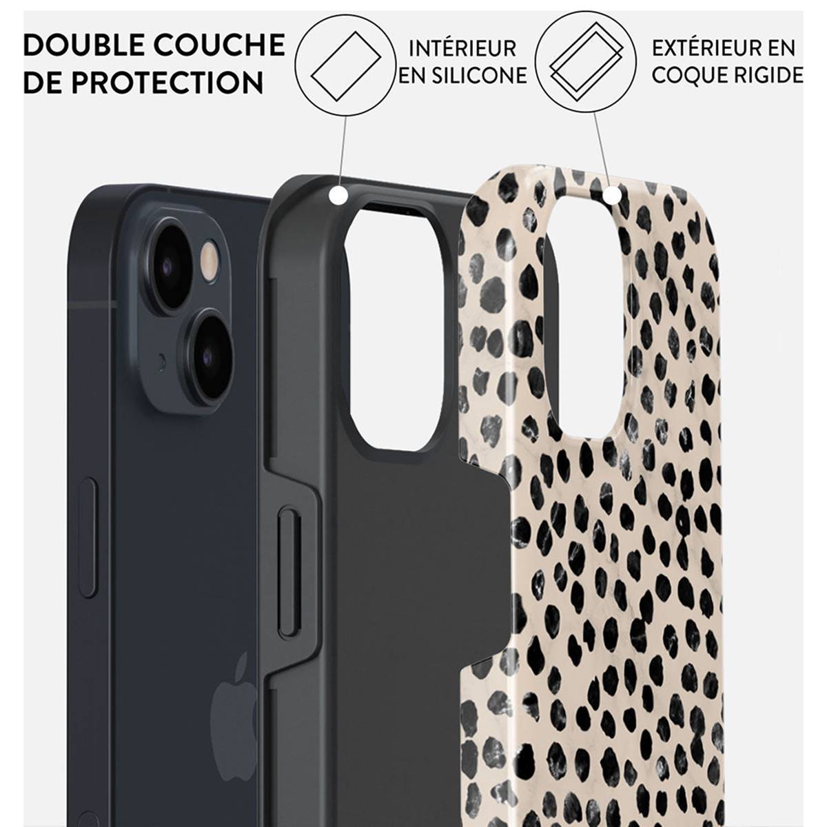 Coque pour iPhone 15 Plus MagSafe Tough Antichocs Modèle Almond Latte-2