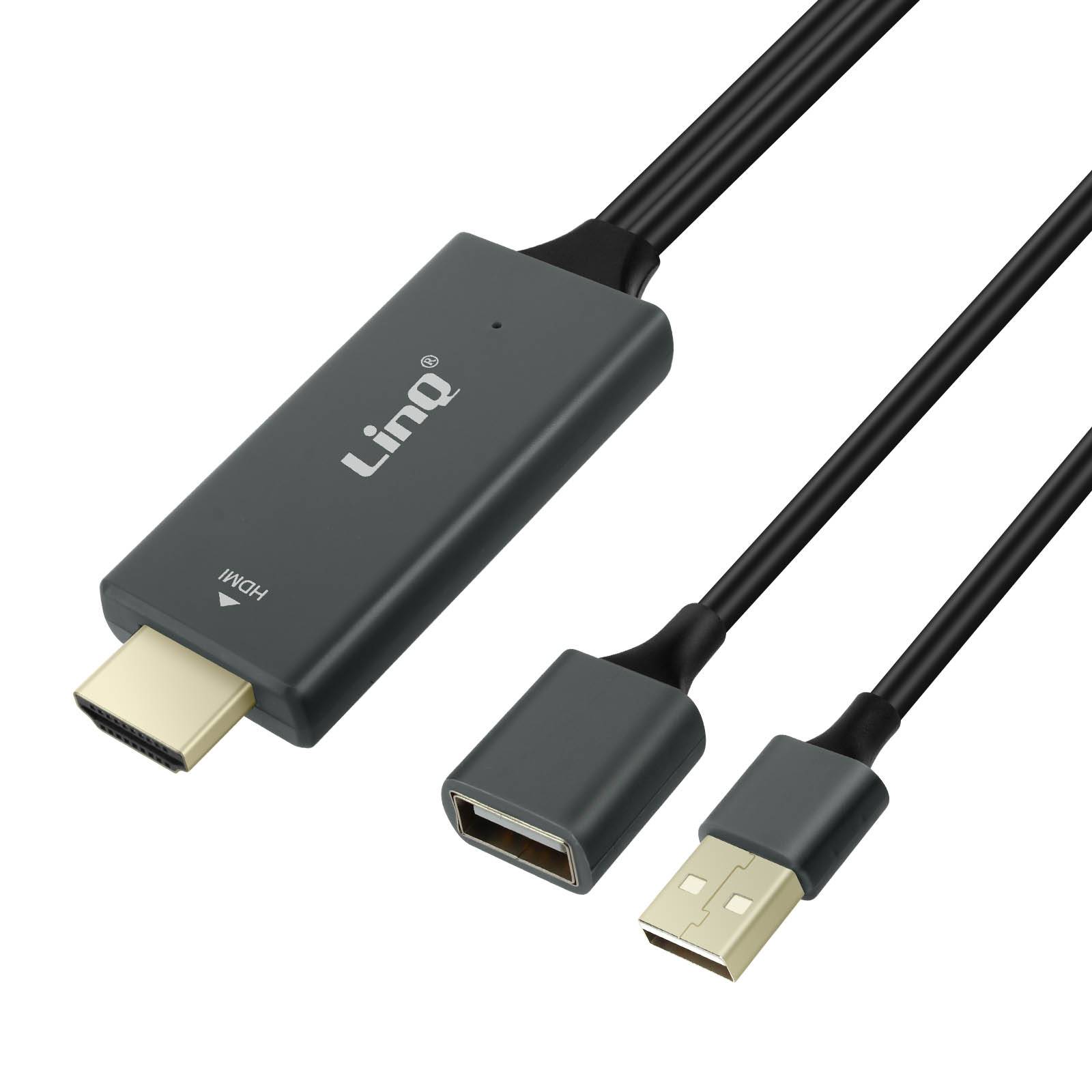 Adaptateur HDMI + 1x Connecteur USB Mâle et 1x port USB Femelle-1