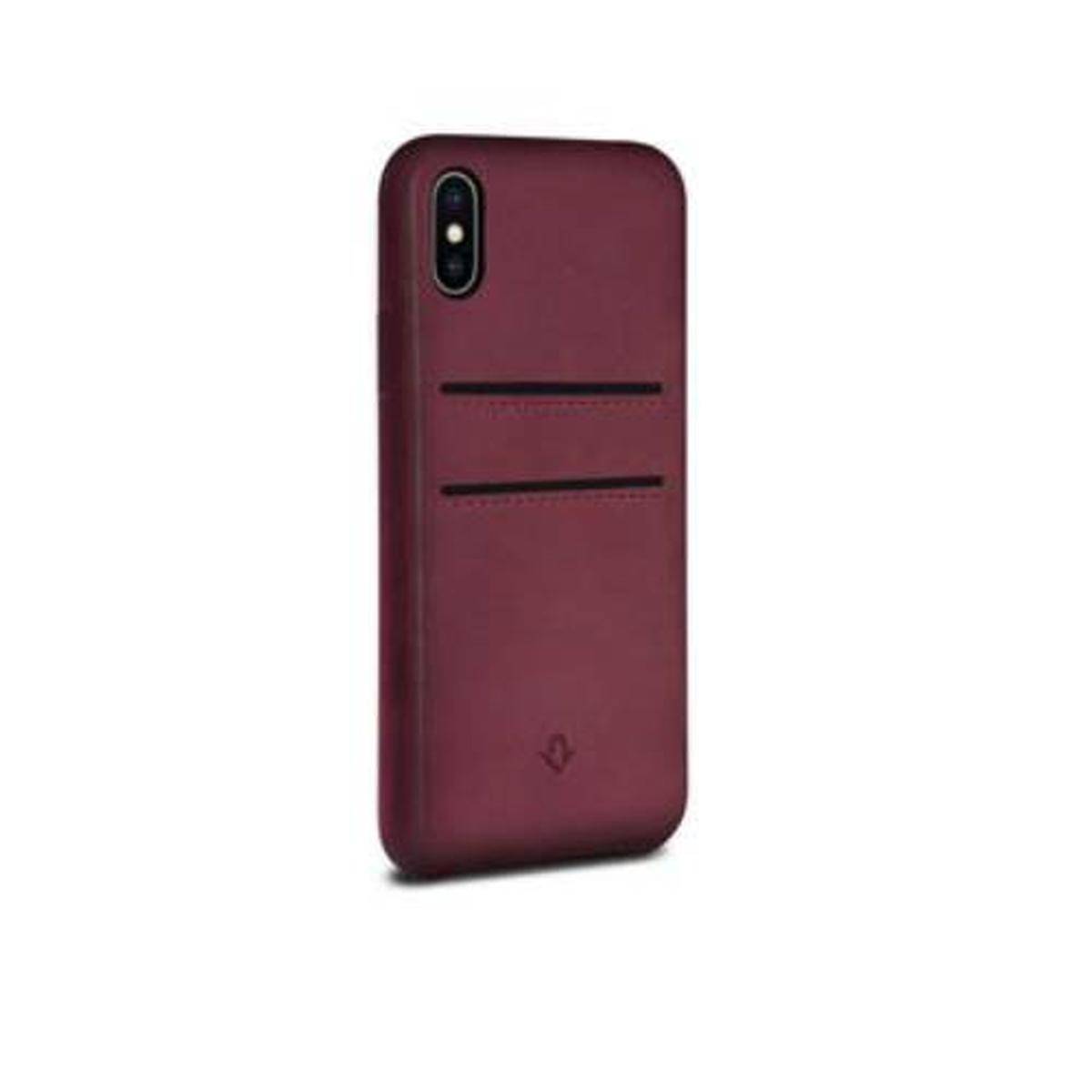 Coque Relaxed Leather Cuir pour iPhone X/XS Marsala-0
